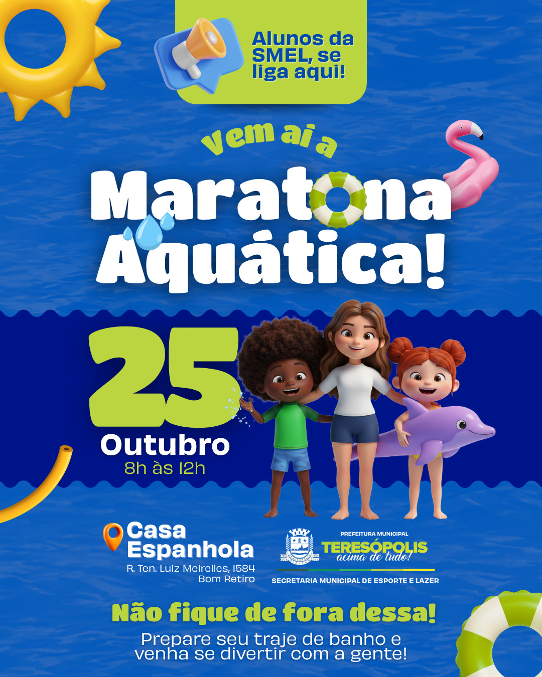 No momento, você está visualizando SMEL promove Maratona Aquática para alunos da rede