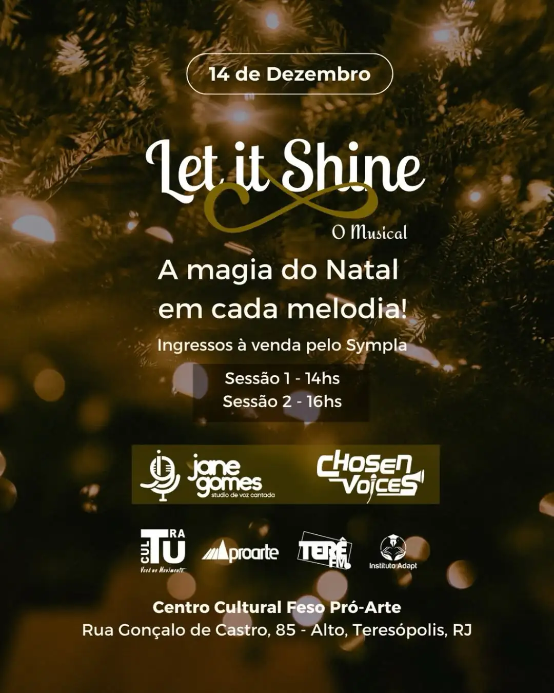 Leia mais sobre o artigo Musical ‘Let It Shine’ vai celebrar o Natal no domingo, dia 14, no Centro Cultural Feso Pro Arte