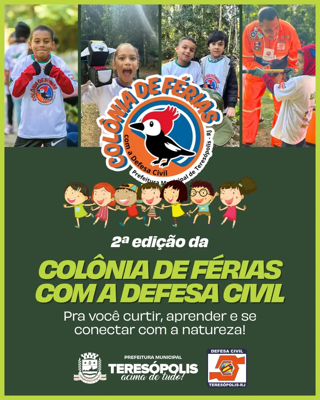 No momento, você está visualizando Defesa Civil de Teresópolis promove 2ª edição da Colônia de Férias