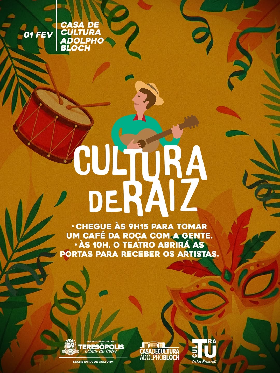 No momento, você está visualizando Casa de Cultura de Teresópolis abre as portas para o Cultura de Raiz e área externa recebe a Feira do Rolo