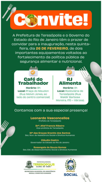 Leia mais sobre o artigo AVISO DE PAUTA: Café do Trabalhador e RJ Alimenta chegam a Teresópolis nesta quinta, dia 26