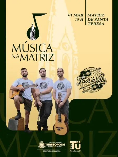 Leia mais sobre o artigo Trio da Villa se apresenta no Música na Matriz, em Teresópolis