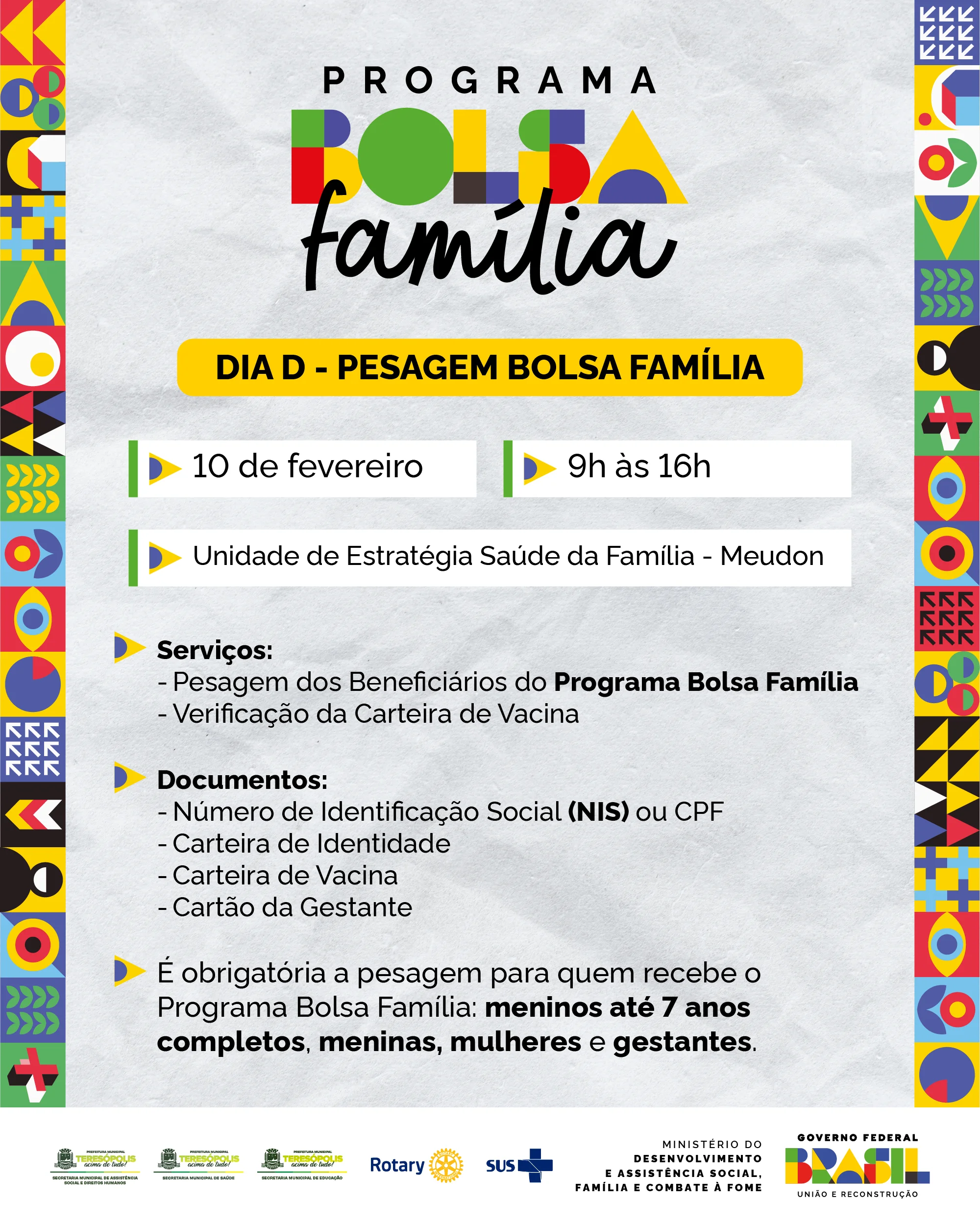 No momento, você está visualizando CRAS Meudon promove primeiro Dia D de pesagem para o Bolsa Família