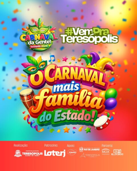 Leia mais sobre o artigo ‘Carnaval da Gente 2026’: Teresópolis divulga programação da folia mais família do Estado
