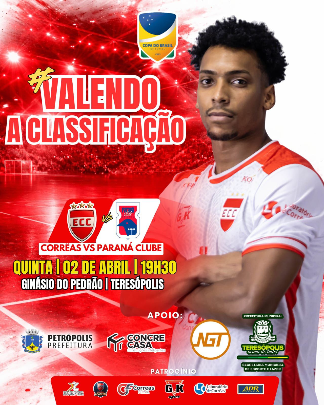 No momento, você está visualizando Teresópolis recebe jogo decisivo da Copa do Brasil de Futsal nesta quinta-feira (02)
