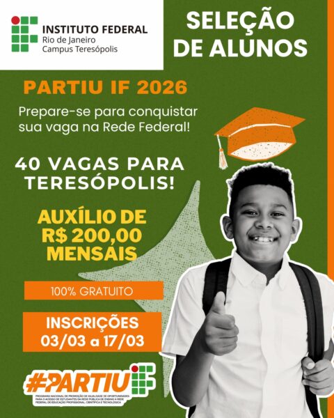 Leia mais sobre o artigo IFRJ Teresópolis está com inscrições abertas para curso de extensão para alunos do 9º ano das escolas públicos