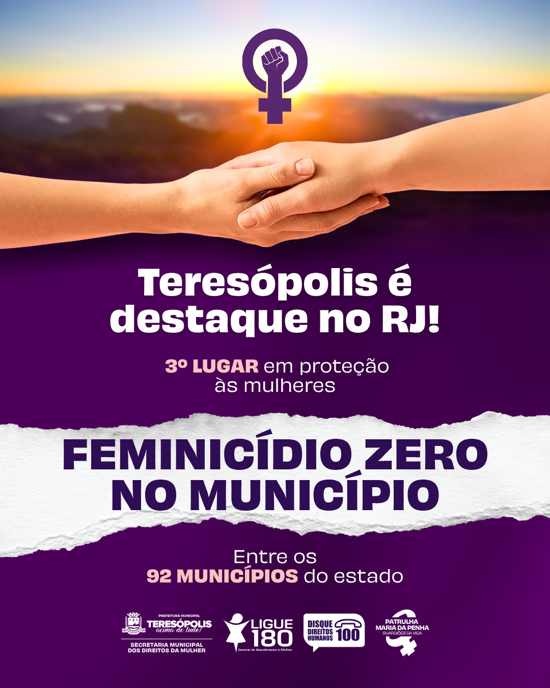 Leia mais sobre o artigo Teresópolis avança na proteção às mulheres e conquista 3ª posição em ranking estadual de excelência
