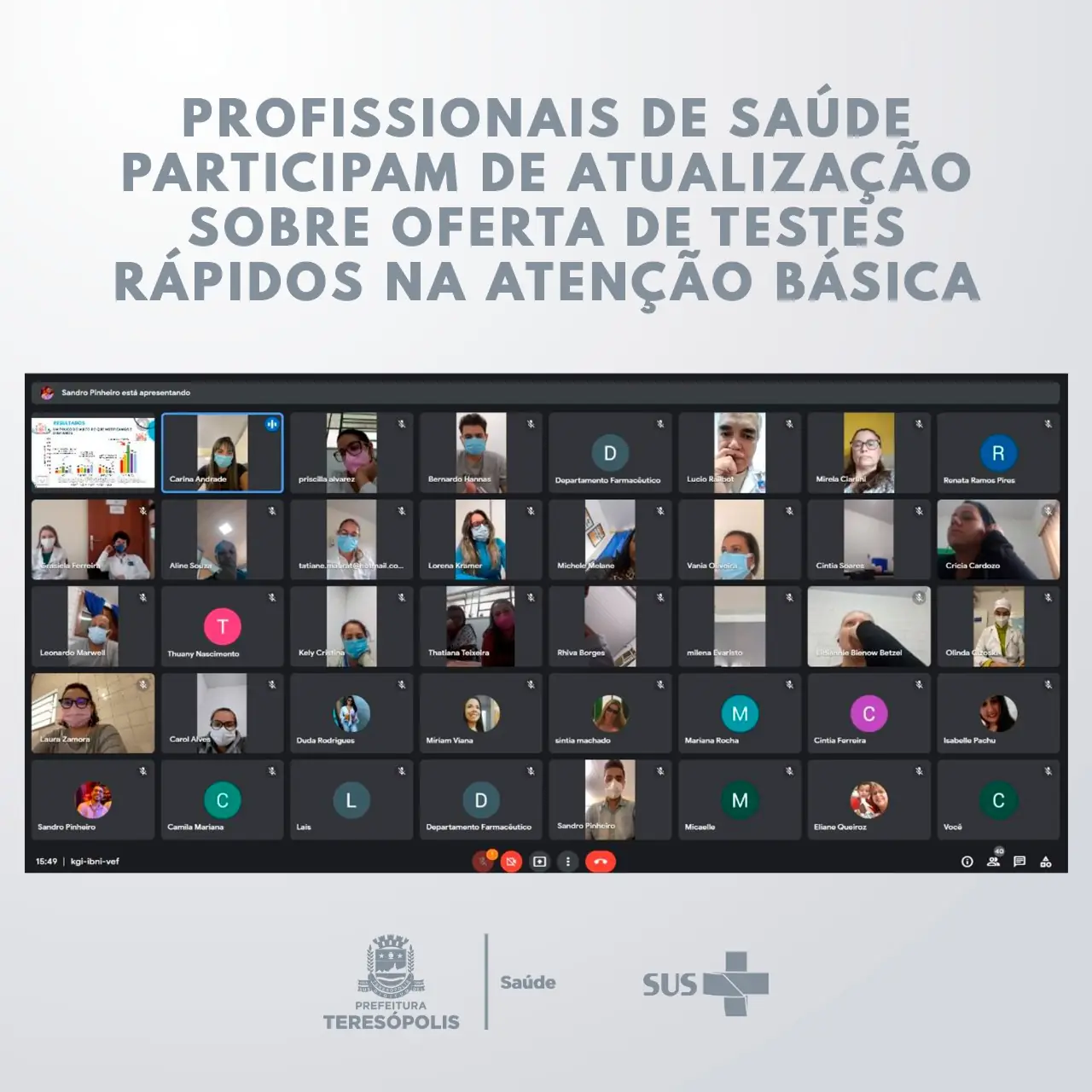 No momento, você está visualizando Divisão de Vigilância Epidemiológica atualiza profissionais de saúde sobre oferta de testes rápidos