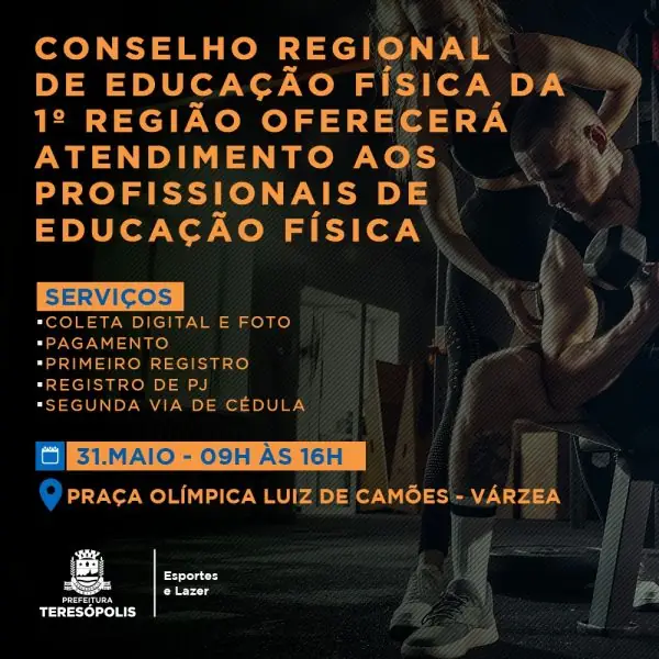 Leia mais sobre o artigo Teresópolis recebe Caravana da Cédula Digital e os serviços do Conselho Regional para profissionais de Educação Física no próximo dia 31