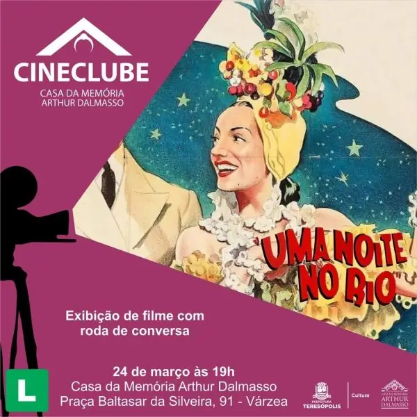 Leia mais sobre o artigo CINECLUBE exibe comédia musical com Carmen Miranda nesta sexta, 24/03, em Teresópolis