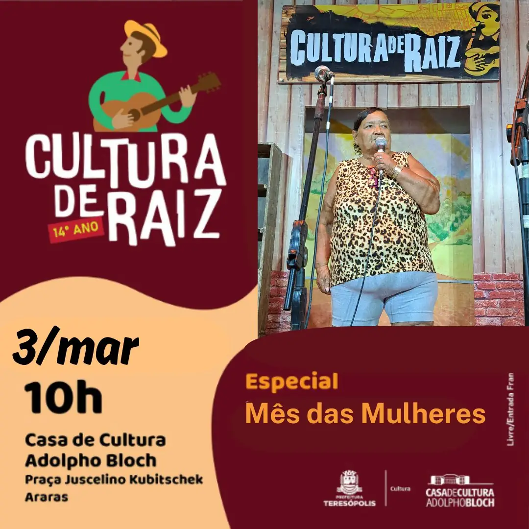 No momento, você está visualizando ‘Cultura de Raiz’ celebra o Mês da Mulher na Casa de Cultura de Teresópolis