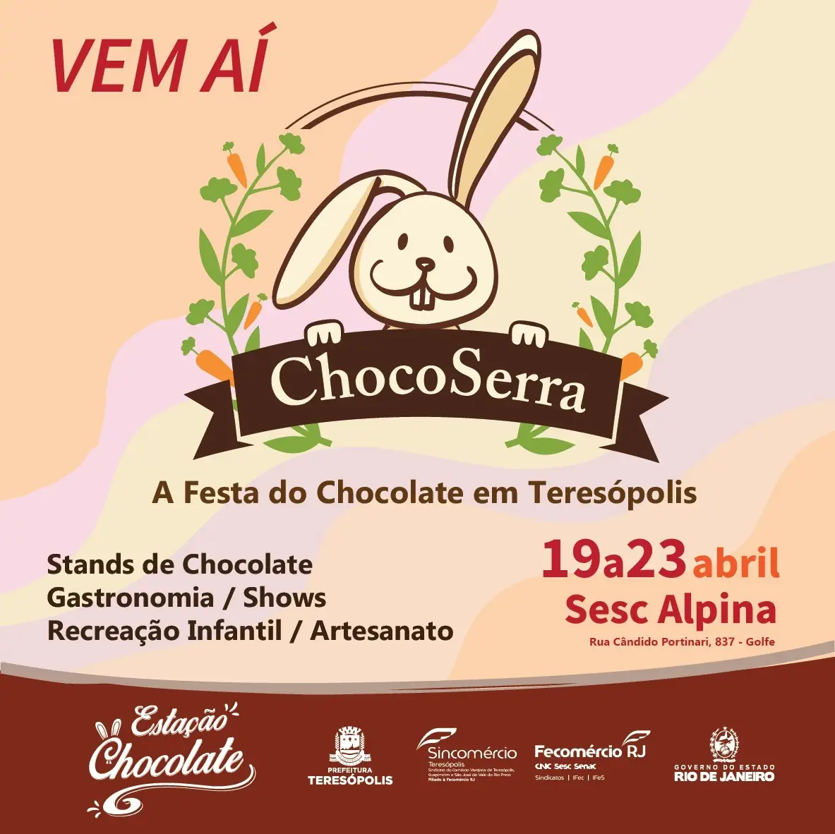No momento, você está visualizando ChocoSerra 2024 será de 19 a 23 de abril, no Sesc Alpina