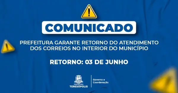 Leia mais sobre o artigo Prefeitura de Teresópolis garante retorno do atendimento dos Correios no interior do município