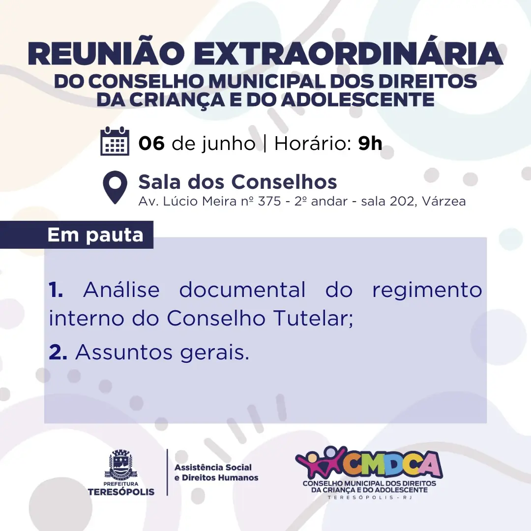 Leia mais sobre o artigo 1ª reunião extraordinária do CMDCA em 2024