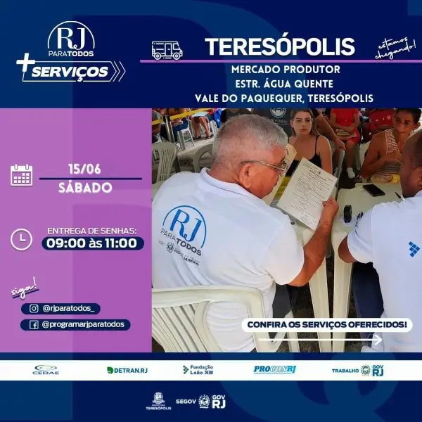 Leia mais sobre o artigo Prefeitura de Teresópolis e Governo do Estado levam serviços gratuitos do ‘RJ para Todos’ a Água Quente