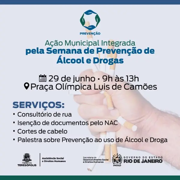 Leia mais sobre o artigo Ação pela ‘Semana de Prevenção de Álcool e Drogas’ acontece neste sábado na Praça Olímpica