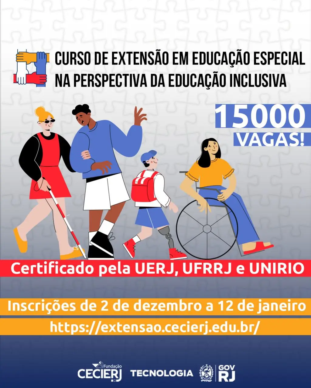 No momento, você está visualizando Curso de Extensão em Educação Especial da Fundação Cecierj com inscrições abertas até 12 de janeiro