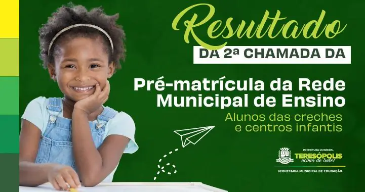 Leia mais sobre o artigo Educação divulga resultado da 2ª Chamada da Pré-matrícula para creches no próximo dia 31/03