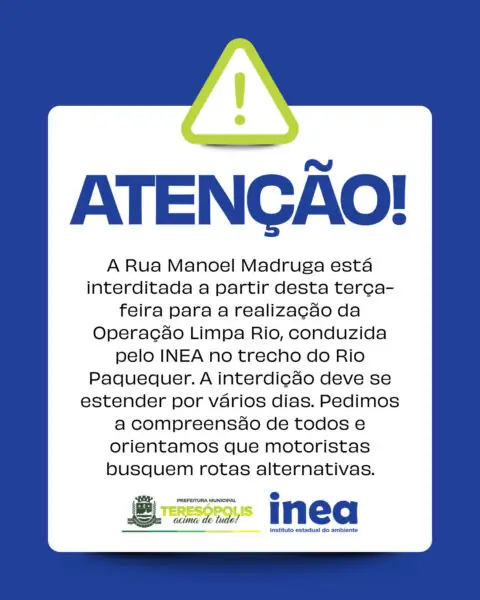 Leia mais sobre o artigo COMUNICADO – Assunto: Interdição da Rua Manoel Madruga – Praça Olímpica