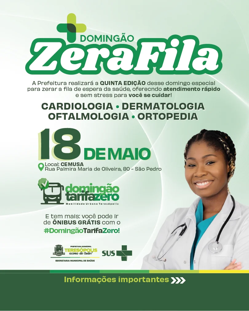 Leia mais sobre o artigo Quinta edição do “Domingão Zera Fila” acontece no próximo dia 18 de maio