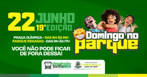 Leia mais sobre o artigo 19ª edição do ‘Domingo no Parque’: venha colecionar momentos especiais!