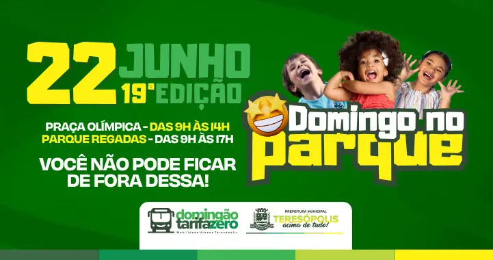 No momento, você está visualizando 19ª edição do ‘Domingo no Parque’: venha colecionar momentos especiais!