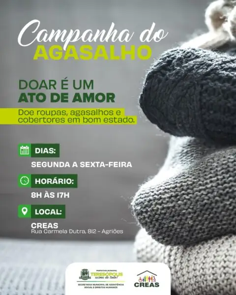 Leia mais sobre o artigo CREAS inicia campanha do agasalho 2025