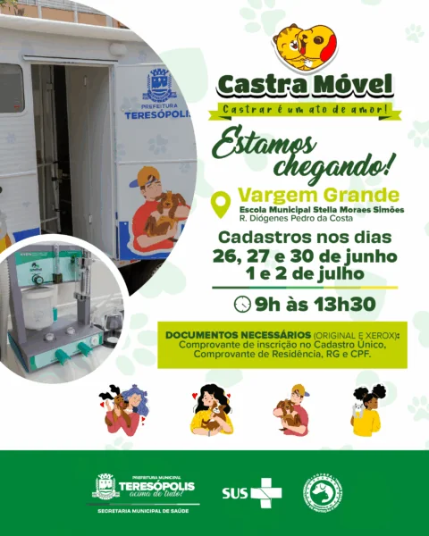 Leia mais sobre o artigo Vargem Grande é o primeiro bairro do interior a receber o Castramóvel 