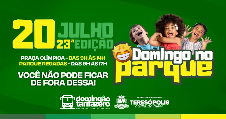 No momento, você está visualizando 23ª edição do Domingo no Parque: um dia para se divertir, brincar e gastar energia até cansar!