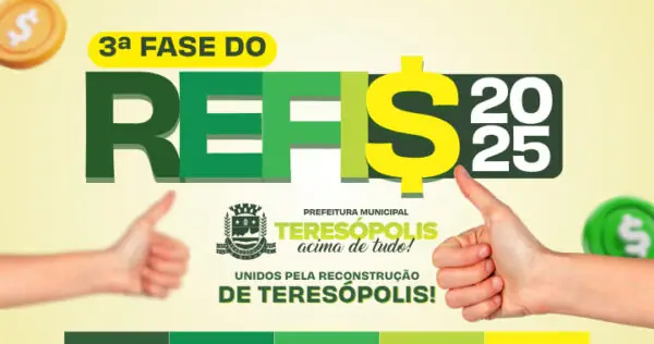 Leia mais sobre o artigo 3ª fase do REFIS em Teresópolis: Prazo para quitar débitos com até 90% de desconto em juros e multas termina amanhã