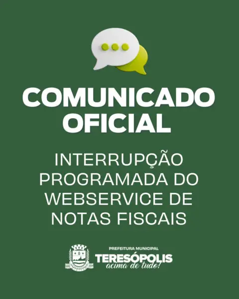 Leia mais sobre o artigo COMUNICADO OFICIAL – INTERRUPÇÃO PROGRAMADA DO WEBSERVICE DE NOTAS FISCAIS