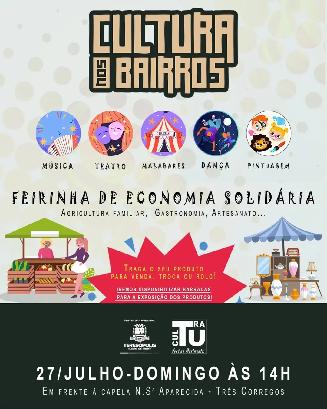 No momento, você está visualizando Três Córregos recebe a trupe do Cultura nos Bairros no domingo, 27 de julho