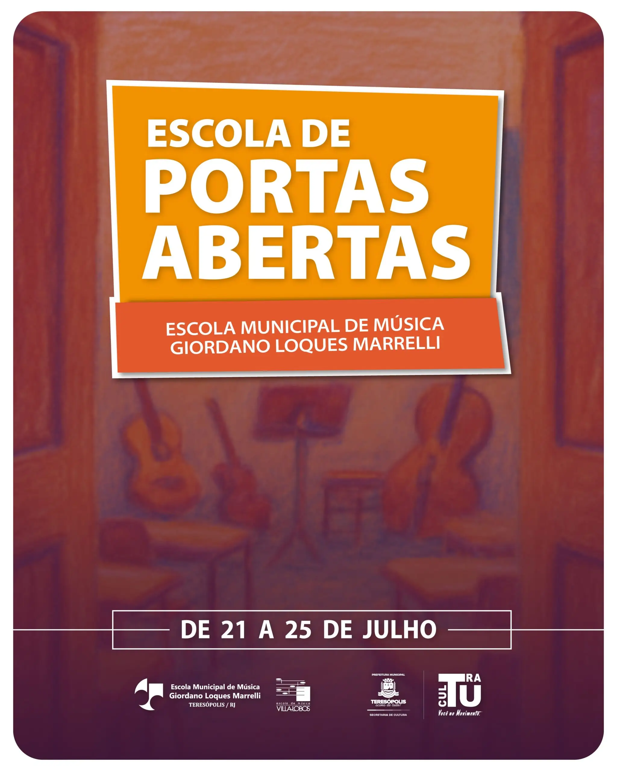 No momento, você está visualizando Escola de Portas Abertas: Cultura abre inscrição dia 14 para oficinas gratuitas na Escola Municipal de Música de Teresópolis