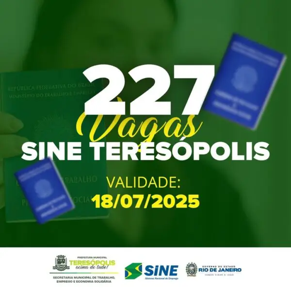 Leia mais sobre o artigo Sine Teresópolis divulga 227 vagas de emprego
