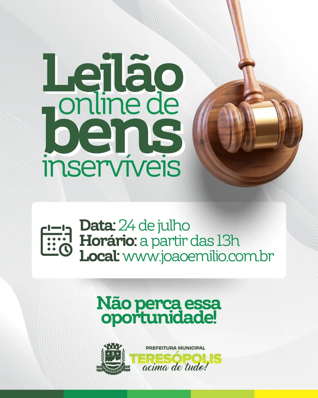 No momento, você está visualizando Prefeitura de Teresópolis realiza nesta quinta, 24, leilão online de bens inservíveis
