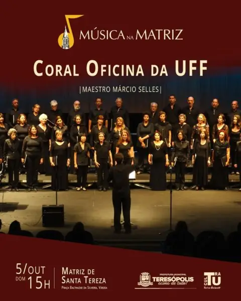 Leia mais sobre o artigo Música na Matriz: Coral Oficina da UFF se apresenta no próximo domingo, 5, em Teresópolis