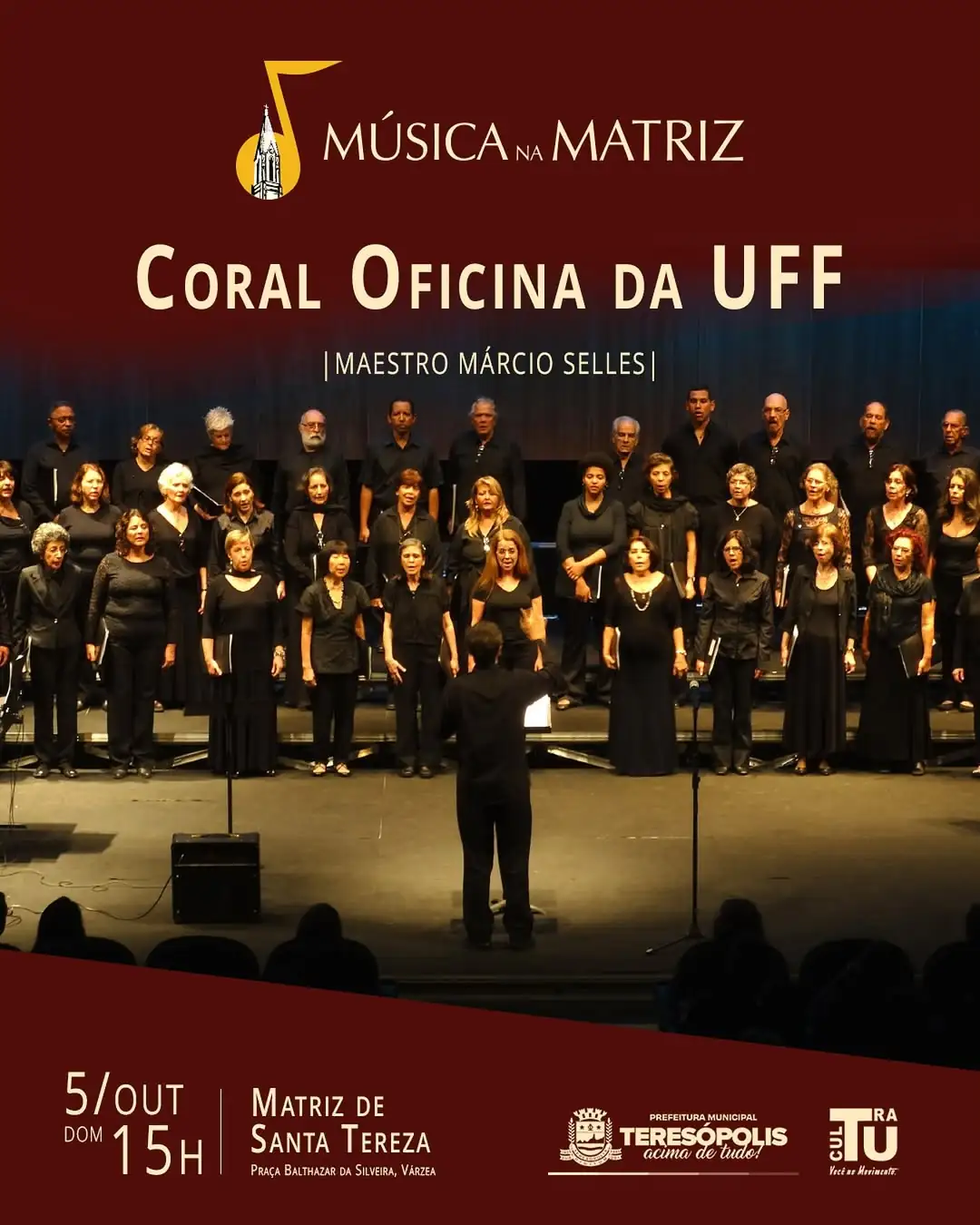 Leia mais sobre o artigo Música na Matriz: Coral Oficina da UFF se apresenta no próximo domingo, 5, em Teresópolis