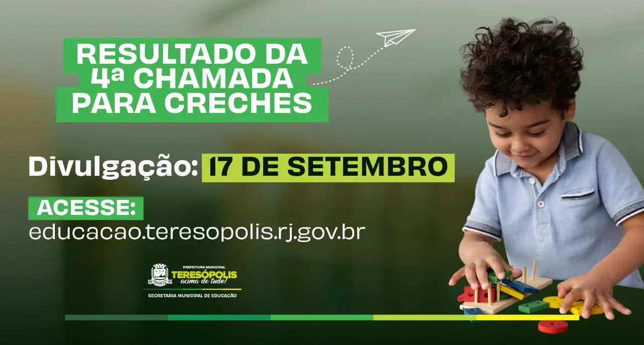 Leia mais sobre o artigo Educação divulga resultado da 4ª Chamada para Creches no próximo dia 17