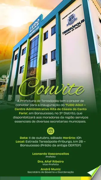 Leia mais sobre o artigo ’TUDO AQUI’: Prefeitura de Teresópolis inaugura central com atendimento de vários órgãos públicos em Bonsucesso, na área rural