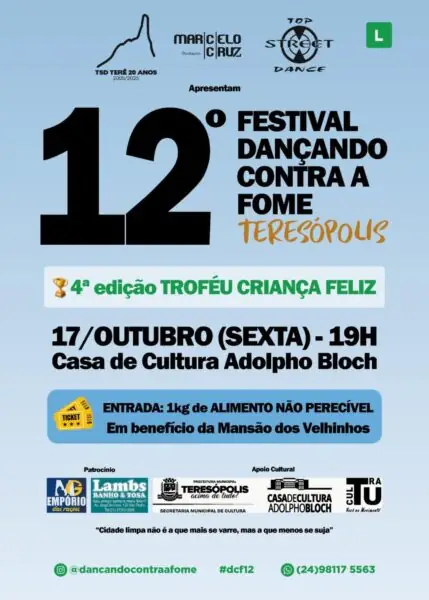 Leia mais sobre o artigo Festival Dançando contra a Fome e Troféu Criança Feliz movimentam a Casa de Cultura de Teresópolis