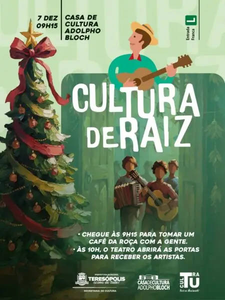 Leia mais sobre o artigo Domingo, 7 de dezembro, é dia de Cultura de Raiz e da Feira do Rolo em Teresópolis