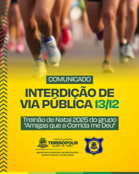 Leia mais sobre o artigo COMUNICADO – Reta em meia pista para realização do ‘Treinão de Natal’ do grupo ‘Amigas que a Corrida me Deu’, na noite deste sábado (13)