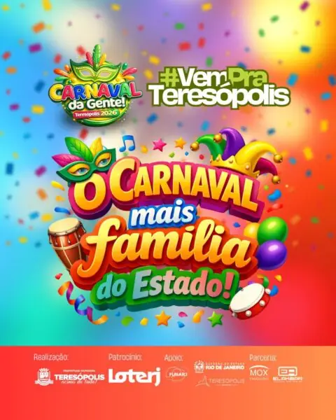 Leia mais sobre o artigo ‘Carnaval da Gente 2026’: Teresópolis divulga programação da folia mais família do Estado