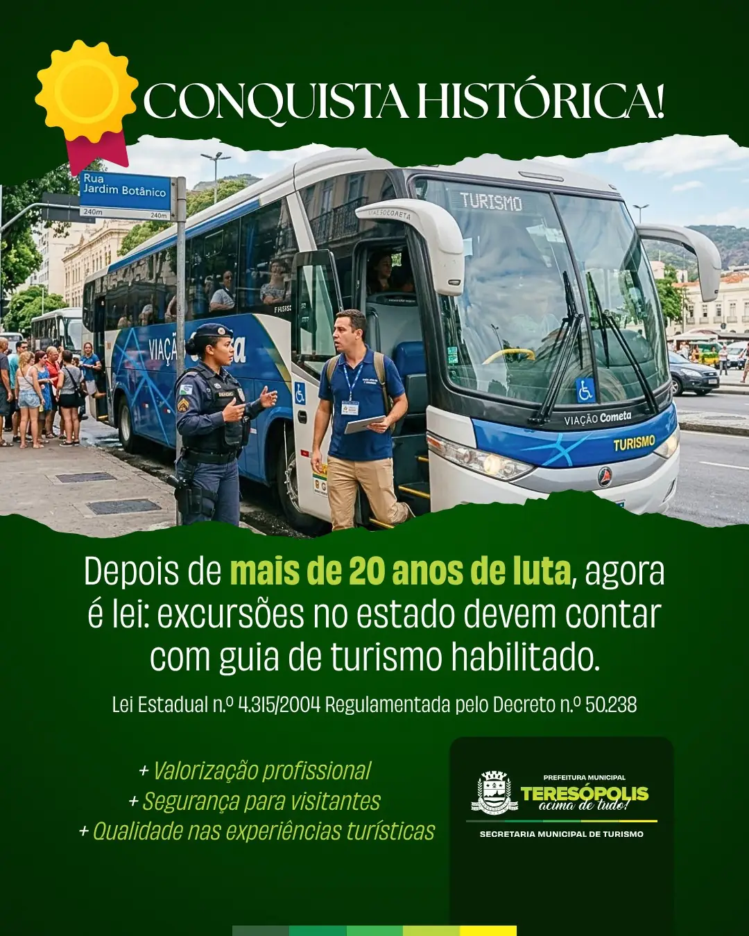 Leia mais sobre o artigo Viva os Guias de Turismo! Regulamentação histórica fortalece atuação da classe no Estado do Rio de Janeiro
