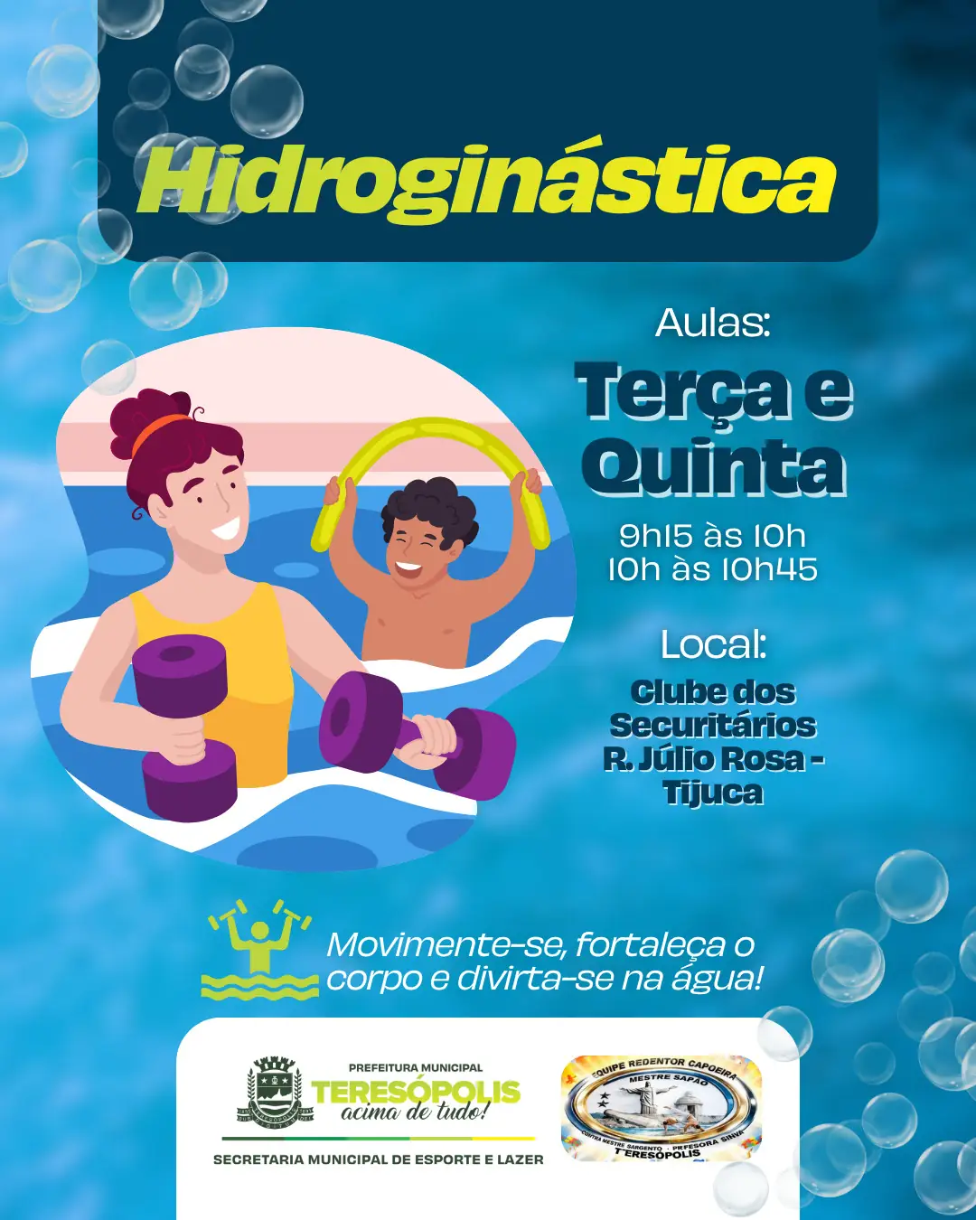 No momento, você está visualizando SMEL oferece aulas gratuitas de hidroginástica